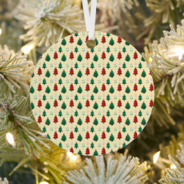 Kerstboom met ster topper naadloos patroon metalen ornament