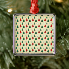 Kerstboom met ster topper naadloos patroon metalen ornament
