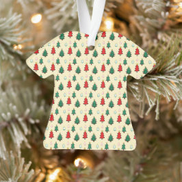 Kerstboom met ster topper naadloos patroon ornament