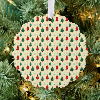 Kerstboom met ster topper naadloos patroon ornament kaart