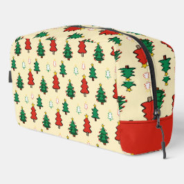 Kerstboom met ster topper naadloos patroon toilettasje