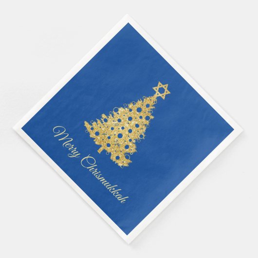 Kerstboom met ster van David Napkin Servet (Hoek)