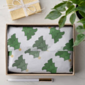 Kerstboom met sterren op Custom White Tissuepapier (Geschenk)