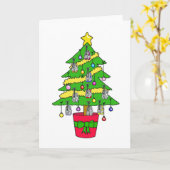 Kerstboom met trainingsschoenen kaart (Gele Bloem)