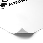 Kerstboom met trombone poster (Hoek)