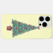 kerstboom met versiering van rode bogen Case-Mate iPhone case (Achterkant (horizontaal))