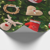 Kerstboom met vilt speelgoed cadeaupapier (Hoek)