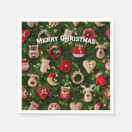 Kerstboom met vilt speelgoed servet