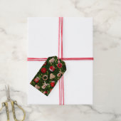 Kerstboom met vilten speelgoed cadeaulabel (Met Touw)
