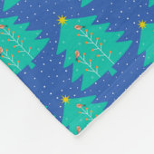 kerstboom met vogels fleece deken (Hoek)