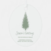 Kerstboom Metalen Ornament (Voorkant)