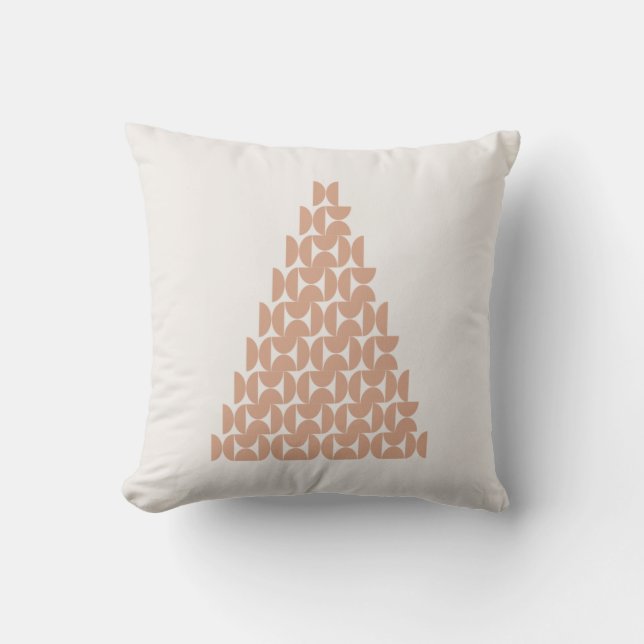 Kerstboom middeleeuwse moderne beige kussen (Voorkant)