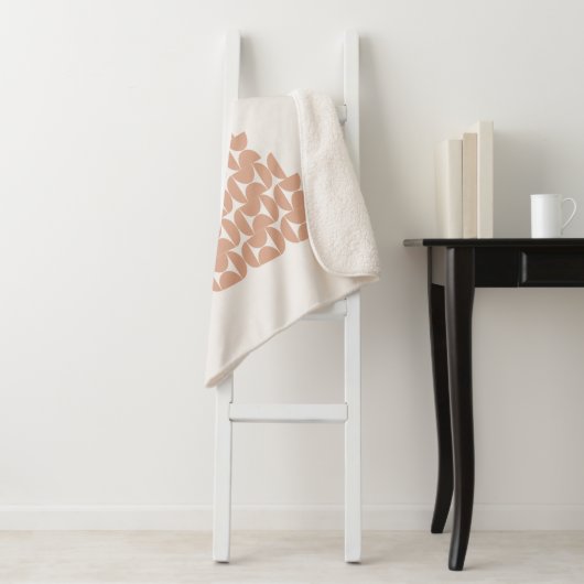 Kerstboom middeleeuwse moderne beige sherpa deken (In situ)