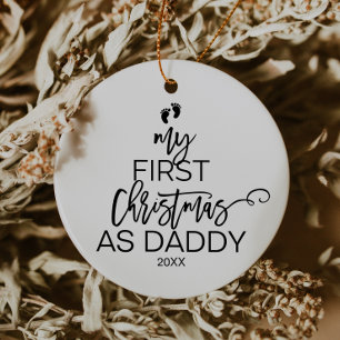 Kerstboom Mijn eerste kerstfeest als papa feestdag Keramisch Ornament