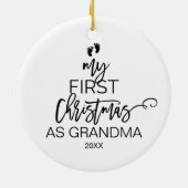 Kerstboom Mijn eerste Kerstmis als oma Keramisch Ornament (Achterkant)