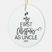 Kerstboom Mijn eerste Kerstmis als oom Keramisch Ornament (Links)