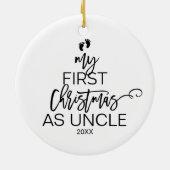 Kerstboom Mijn eerste Kerstmis als oom Keramisch Ornament (Achterkant)