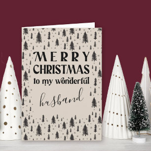 Kerstboom Minimaal Natuurlijk Echtgenoot Feestdagen Kaart