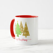 kerstboom | Minimalistisch | Glittercadeau voor go Mok (Voorkant links)