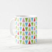 Kerstboom Modern Holiday Pattern Multicolor Koffiemok (Voorkant links)