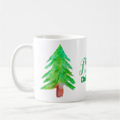 Kerstboom, moderne fungierkleurige kleuren koffiemok (Links)