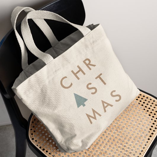 kerstboom | Moderne minimalistische Scandinavische Grote Tote Bag