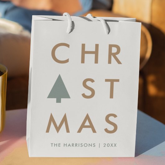 kerstboom | Moderne minimalistische Scandinavische Medium Cadeauzakje