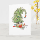Kerstboom Muis Kaart (Gele Bloem)
