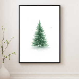 Kerstboom Muur Kunst Poster