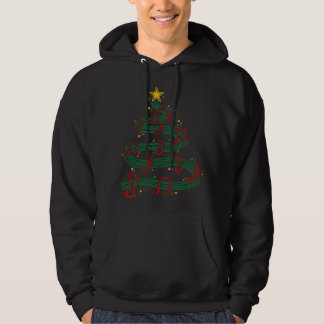Kerstboom Muzikale Noten Lied Muzikant Zingen Ca Hoodie