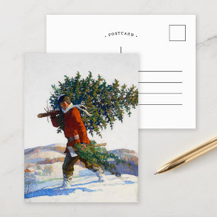 Kerstboom   N.C. Wyeth Briefkaart