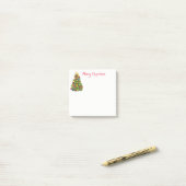 Kerstboom na de opmerkingen post-it® notes (Op bureau)