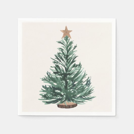 kerstboom Napkins Servet (Voorkant)