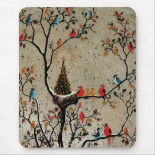 Kerstboom Nest ~ Mousepad Muismat