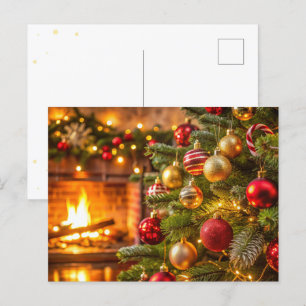 Kerstboom, nieuwjaarsconcept feestdagenkaart