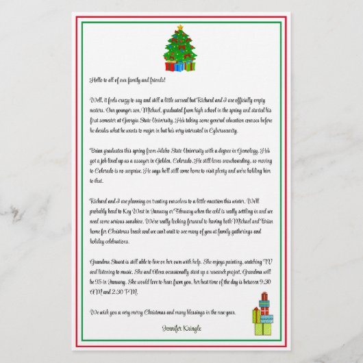 Kerstboom Nieuwsbrief Klassiek Rood Groen Aangepas (Voorkant)