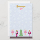 kerstboom, Nutcracker, ballerina Stationery Briefpapier (Voorkant / Achterkant)