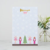 kerstboom, Nutcracker, ballerina Stationery Briefpapier (Staand voorkant)