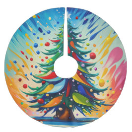 Kerstboom olieverfschilderij kerstboom rok