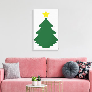 Kerstboom ontwerp 1 canvas afdruk