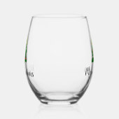 Kerstboom ontwerp Stemless wijnglas Wijnglas Zonder Voet (Links)