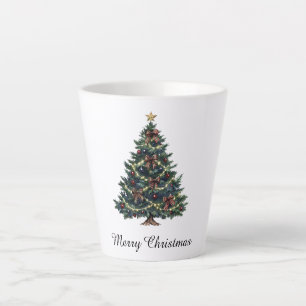 Kerstboom op het platteland latte mok