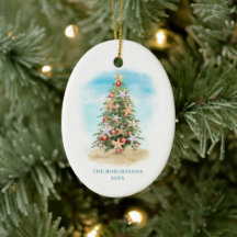 Kerstboom op het strand foto