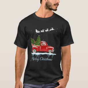 kerstboom op kerst met auto's t-shirt