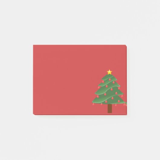 Kerstboom op rode Post-it Post-it® Notes (Voorkant)