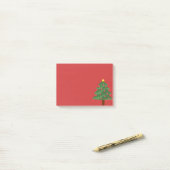 Kerstboom op rode Post-it Post-it® Notes (Op bureau)