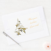 Kerstboom op White 001 Rechthoekige Sticker (Envelop)