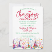 Kerstboom open huis kaart (Voorkant)