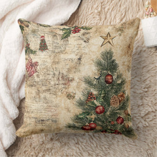 Kerstboom & Ornament decoratie (1) Kussen