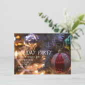 Kerstboom Ornament Holiday Lights Party Kaart (Staand voorkant)